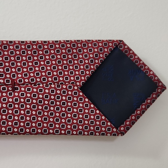 Jos. A. Bank Red Patterned Men's Tie - Picture 4 of 6